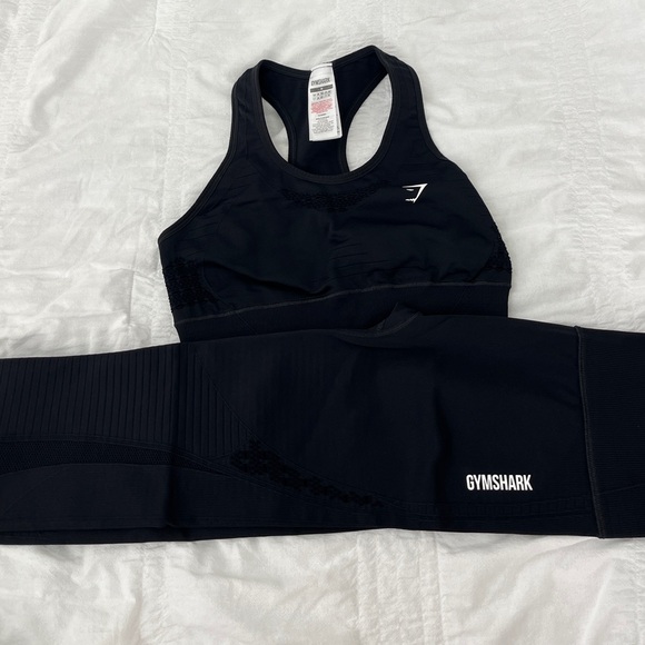 Gymshark Other - Gymshark Midnight Black Sports Bra and Leggings